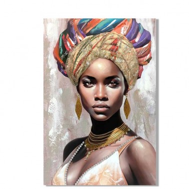Cuadro decorativo mujer africana