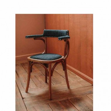 silla de madera tapizada para comedor